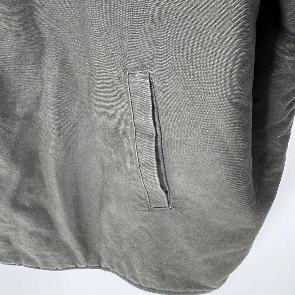 Outdoor Life Sherpa Lined Canvas Chor Shacket Men's 3XLT Hunter Green‎ Barn Work